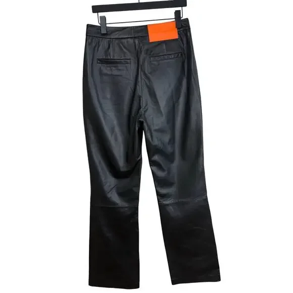 REISS x McLaren F1 Team Lottie Slit Front Leather Pants - Picture 10 of 16